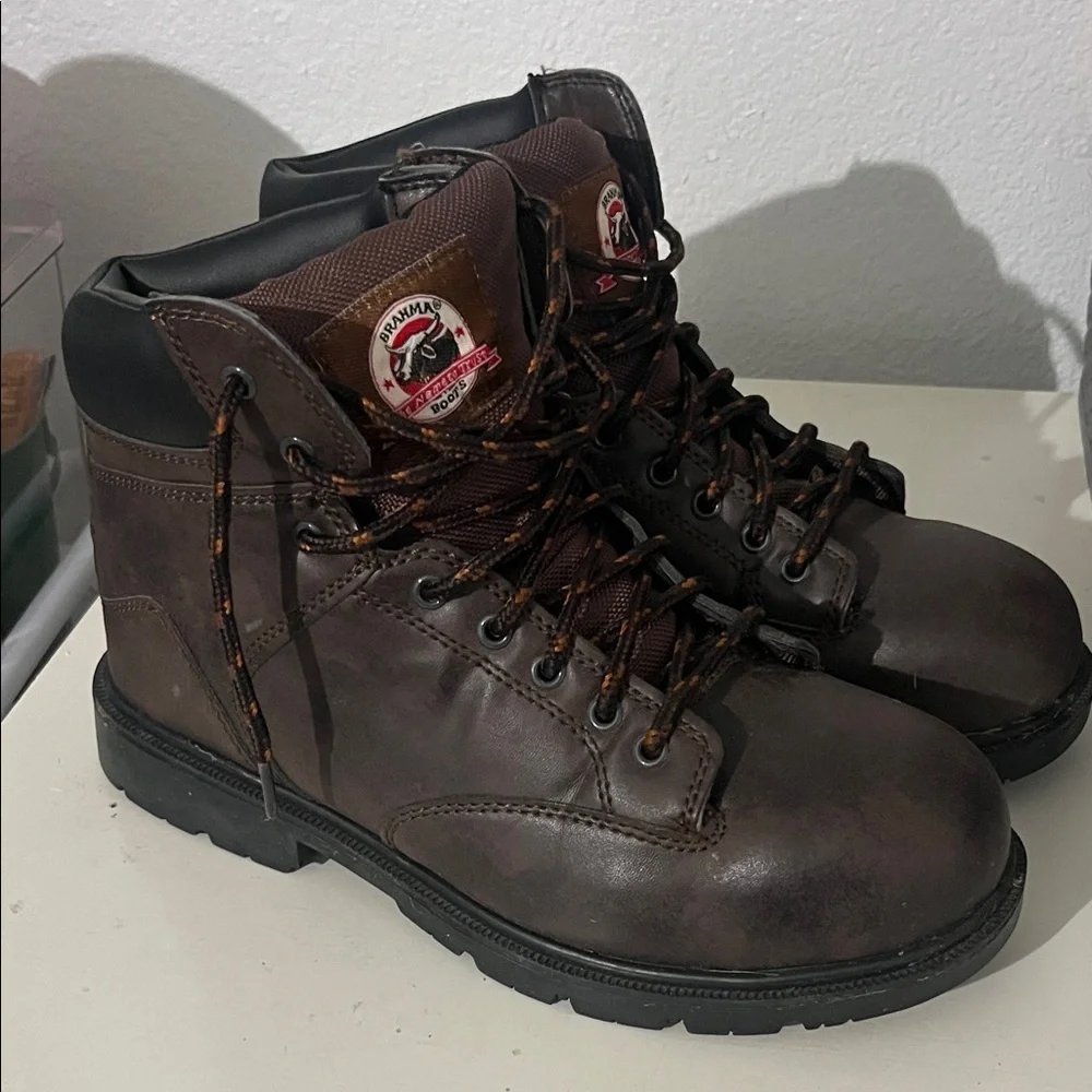 Brahma Men’s Work Boots Size 10 ASTM F2413-18 Compliant Steel or Composite Toe